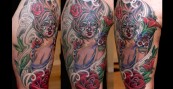 Day of the Dead Tattoo at San Diego's Remington Tattoo by Terry Ribera