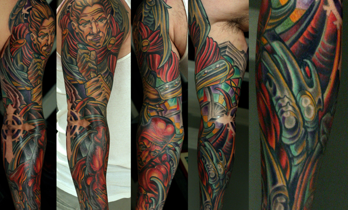 tattoo shops in san diego area. Terry Ribera and St. Michael at San Diego's best tattoo shop Remington 